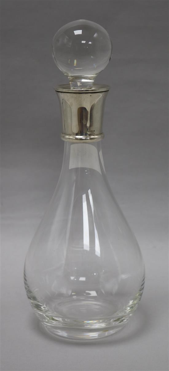 A silver mounted decanter H.31cm